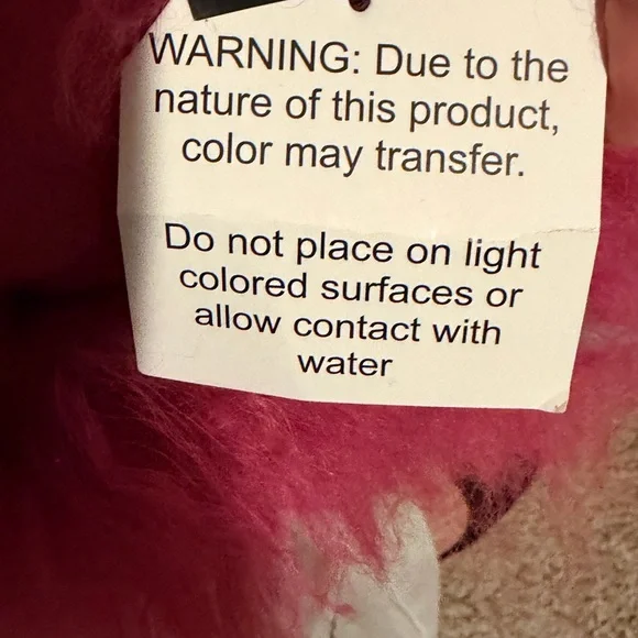 Z Gallerie Mongolian fur Fuchsia Fluffy round Accent Pillows - Picture 5 of 7